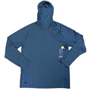 NEW Huk Fishing Standard A1A Hoodie Sun Shirt UPF50 Quick Dry Performance Sz S
